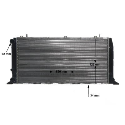 Abbildung von MAHLE ORIGINAL CR 1415 000S Kühler, Motorkühlung 620 322 34 Kühlrippen mechanisch gefügt AUDI: 80 B4 Limousine, Avant, Cabriolet