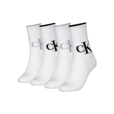 Abbildung von Calvin Klein Underwear Women SOCK 4 PACK Socken, Damen, Größe: 37 41, White/black