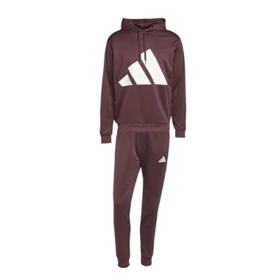 Abbildung von adidas Sportswear BIG LOGO French Terry Hooded SET Trainingsanzug, Herren, Größe: Small, Aurora ruby