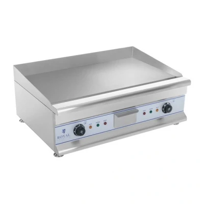 Abbildung von Royal Catering Elektrogrill Elektro Grillplatte Griddleplatte Griddle Bräter Grill 75 cm Glatt 2 x, 6400 W