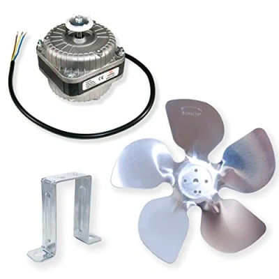 Abbildung von GOLDMAN SERVICE Motor Fan Set für Weinregal, Kühlraum, 10 W, mit Halterung und Flügeln, Kühlfach, Industrie Kühlschrank, kompatibel großen Marken