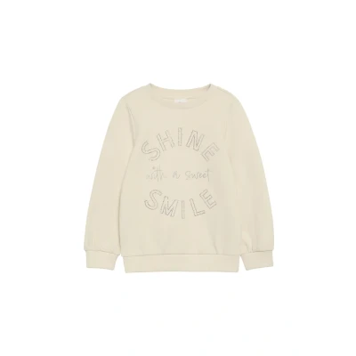 Abbildung von s.Oliver Wärmendes Sweatshirt mit Schmucksteinen helles Sand 104/110