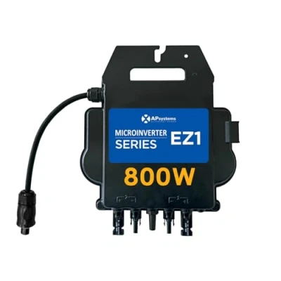 Abbildung von APsystems EZ1 M 800W Mikrowechselrichter mit WLAN &amp; Bluetooth auf 600Watt gedrosselt, PV VDE Zertifiziert, Plug Play Wechselrichter ideal für Balkonkraftwerk