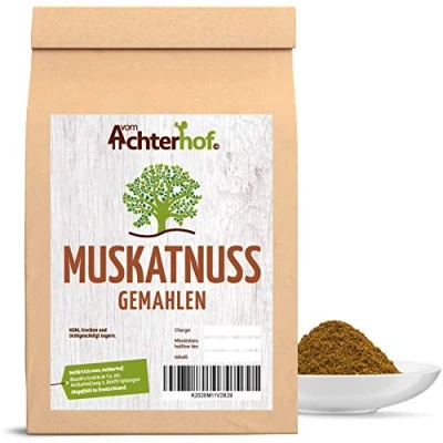 Abbildung von Muskatnuss gemahlen (250g) Premium Qualität vom Achterhof Muskat