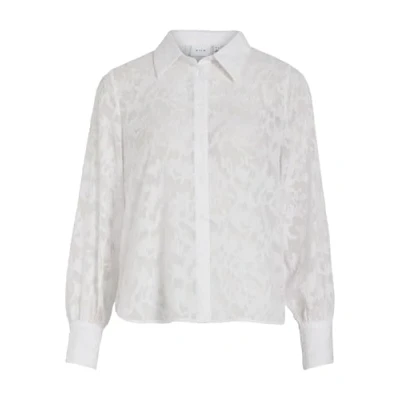 Abbildung von VILA Viflema Shirt Hemdbluse, Damen, Größe: 40, Bright white