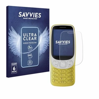 Abbildung von Savvies 6 Stück Schutzfolie für Nokia 3210 Displayschutz Folie Ultra Transparent