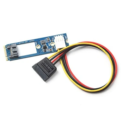 Abbildung von iHaospace M.2 NGFF to SATA 7Pin Horizontal Converter Adapter Card Expansion Card+4Pin Power Cable