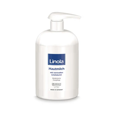 Abbildung von Dr. August Wolff GmbH &amp; Co.KG Arzneimittel Körpercreme LINOLA Hautmilch Spender 500 ml