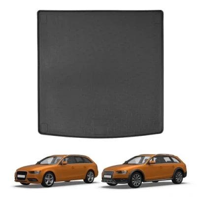 Abbildung von Travall Kofferraumwanne Kompatibel Mit Audi A4 Avant (2008 2015) Premium Auto spezifische Kofferraummatte wasserdicht schwarzer Gummi für jedes Wetter hundefreundlich