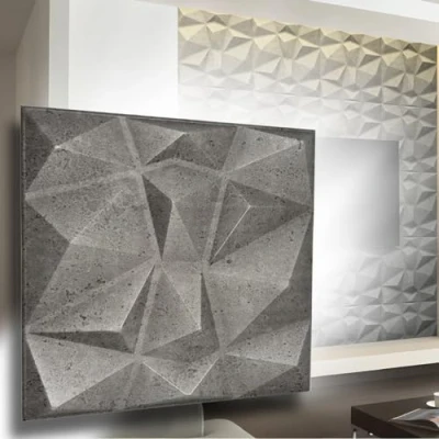 Abbildung von Eurodeco 3D Wandpaneele Wandverkleidung Paneele Dekoren Deckenpaneele Wanddeko Platten Wandtattoos aus Polystyrol XPS 50 x cm, 3 mm Stärke, Diamant Betonoptik 42, 80 Stück (20m²)