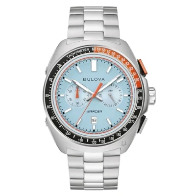 Abbildung von Bulova 98B432 Herrenuhr Chronograph Racer Stahl/Hellblau