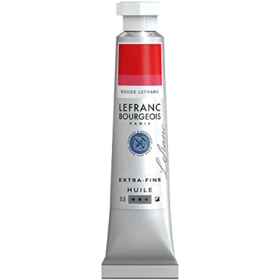 Abbildung von Lefranc Bourgeois 404941 Extra feine Ölfarbe in Künstlerqualität aus hochwertigen Pigmenten, lebendige Farben, hohe Lichtechtheit, 20ml Tube Fine Rot