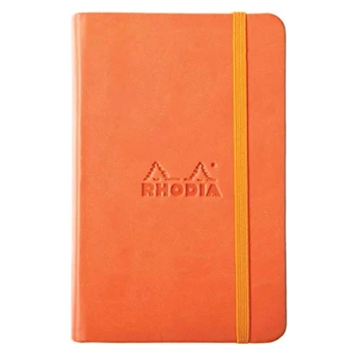 Abbildung von Rhodia 118634C Rhodiarama Book (A6 Notizbuch mit Gummizug, blanko, 96 Blatt) 1 Stück mandarine
