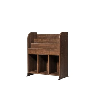 Abbildung von Iris Ohyama, Spielzeugregal, Bibliothek, Kindermöbel, Bücherorganizer,6 Fächer, Mehrfachnutzen, Schule, Kinderzimmer, Spielzimmer Kids book shelf ER 6030 Braun
