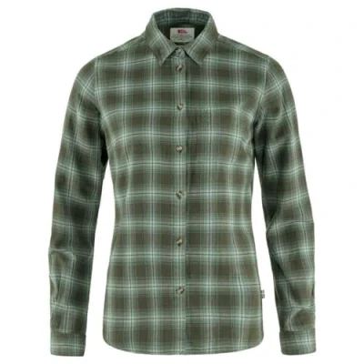 Abbildung von Fjallraven 89833 662 614 Övik Flannel Shirt W Damen Deep Forest Patina Green Größe S