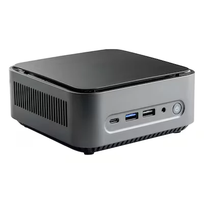Abbildung von Mini PC CSL Narrow Box Premium Windows 11 Pro lüfterlos, Intel N200 4X 3700 MHz Turbotakt, 1000 GB M.2 SSD, 32 DDR4 RAM, UHD Grafik, HDMI 2, USB 3.2, BT 5.2, DisplayPort, Dual WLAN