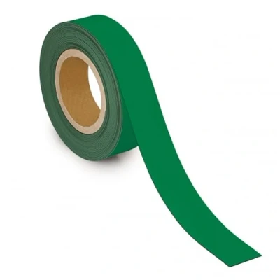 Abbildung von MAUL Kennzeichnungsband 40mm x 1mm Beschriftbares Band mit magnetischer Rückseite Vielseitig anwendbar in Büro, Werkstatt, Lager und Küche Individuell zuschneidbar 10m Länge Grün