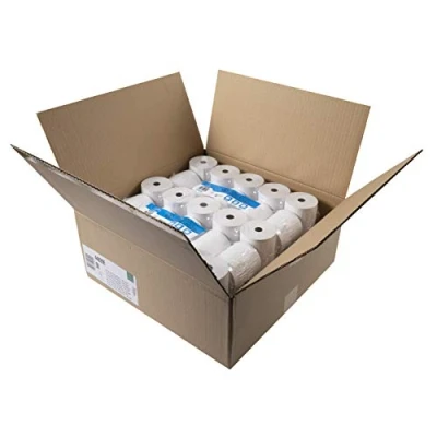Abbildung von Exacompta 44829E 50er Pack Thermopapierrollen 1 lagig, Breite: 80mm, Länge 80m, Durchmesser Kern: 12mm 44g/m² Thermorolle für Kassen Kassenrolle