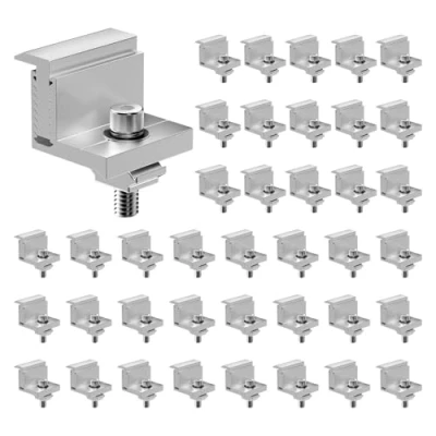 Abbildung von VEVOR 40er Set Endklemmen Solarklemmen Klemmen Solarmodul 3550 mm verstellbar