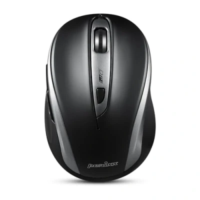 Abbildung von Perixx PERIMICE 721 Kabellose ergonomische Maus, 5 Tasten, optisches Design, kompatibel für Desktop und Laptop PC, kabellos, 2,4 GHz, Eisenschwarz