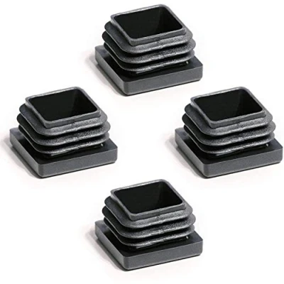 Abbildung von Enkotrade 10 Stück Lamellenstopfen für Vierkantrohre, 10x10 mm, Rohrabdeckung aus hochwertigem Polyethylen Kunststoff, Stopfen, Endstopfen, Kappen, Gleiter Rohrstopfen Quadratisch
