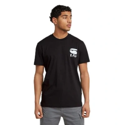 Abbildung von G Star Burger BACK Regular FIT Tshirt print schwarz, Herren, Größe: Small, Schwarz