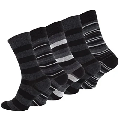 Abbildung von Vincent Creation 10 Paar Herren Casual Socken STRIPES mit hohem Baumwollanteil, Gr. 43 46