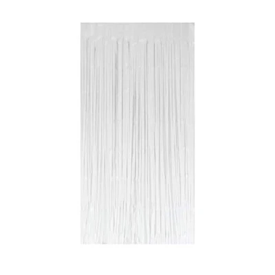 Abbildung von Creativery Lametta Vorhang 50x100cm mit 6mm Breiten Fransen Party Vorhang, Farbauswahl:weiß
