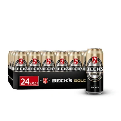 Abbildung von BECK&#039;S Gold Lager Dosenbier, EINWEG (24 x 0.5 l Dose), Pils / Bier
