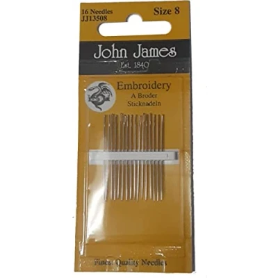 Abbildung von John James Sticknadeln Größe 8