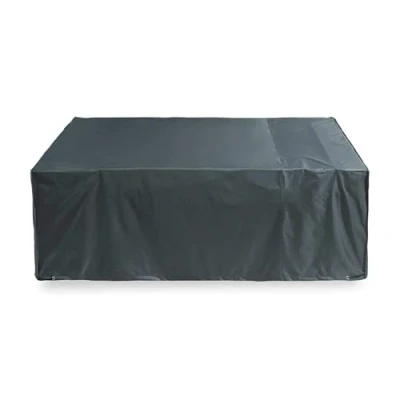 Abbildung von Lumaland Abdeckplane für Gartenmöbel 240 x 140 90 cm robuste Schutzhülle Abdeckhaube rechteckig Oxford 600D 280 g/m² Wasserdicht Witterungsbeständig Winterfest in Grün/Grau