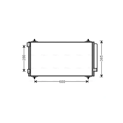 Abbildung von PRASCO CNA5271D Klimakondensator mit Trockner 14,4 11,0 Aluminium 688 R 134a PEUGEOT: 807, CITROËN: C8, FIAT: Ulysse II
