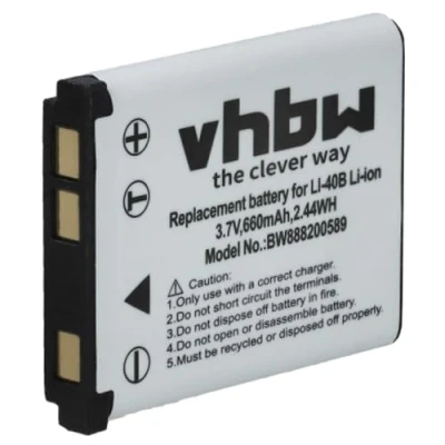Abbildung von vhbw Akku Kamera Li Ion 660 mAh (3,7 V)