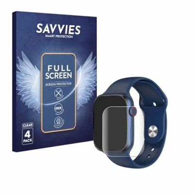 Abbildung von Savvies 4 Stück Full Screen Schutzfolie für KSIX Urban Cover Displayschutz Folie [3D Curved, Transparent, Anti Fingerabdruck]