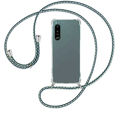 Abbildung von mtb more energy® Handykette kompatibel mit Sony Xperia 5 IV Maritim Smartphone Hülle zum Umhängen Anti Shock Full TPU Case