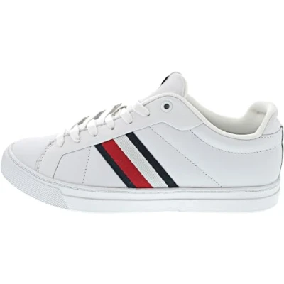 Abbildung von Tommy Hilfiger Sneaker &quot;ICON COURT LTH STRIPES&quot;, Schnürschuh, Freizeitschuh, Halbschuh mit gepolstertem Schaftrand