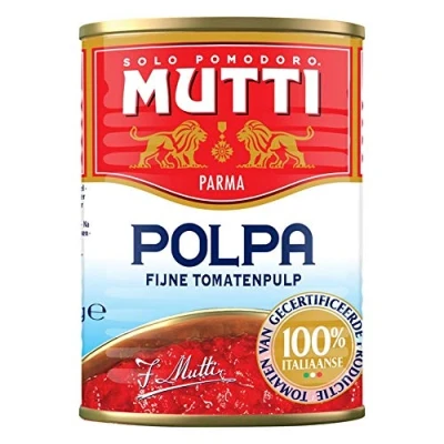 Abbildung von 6x Mutti polpa di Pomodoro Tomatenpulpe Tomaten sauce 100% Italienisch 400g in dose
