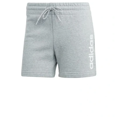 Abbildung von adidas Sportswear Essentials Linear kurze Sporthose, Damen, Größe: Small, Medium grey heather/white