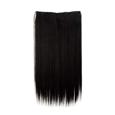 Abbildung von WIG ME UP Haarteil Extension breite Haarverlängerung Haarverdichtung 5 Clips Braun Dunkelbraun dicht glatt 60 cm L30172 3