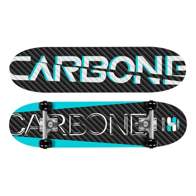 Abbildung von STAMP Skateboard 31&quot; x 8&quot; SKIDS Control Carbon, JK525310, schwarz weiß/blau