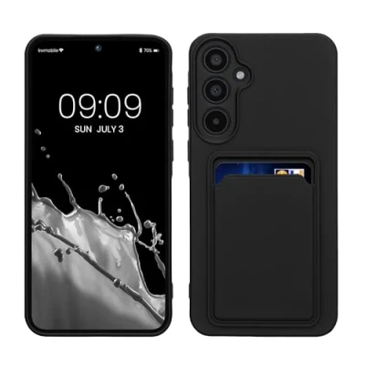 Abbildung von kwmobile Handyhülle kompatibel mit Samsung Galaxy A35 Hülle Handy Cover Fach für Karten in Schwarz