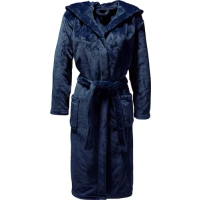 Abbildung von REDBEST Bademantel Unisex &quot;Perris&quot;, Langform, Fleece, mit Kapuze, default, Fleece Uni