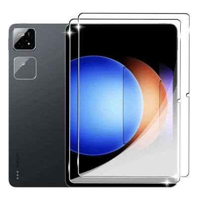 Abbildung von Tieeyivv Schutzfolie für Xiaomi Mi Pad 6s Pro 12.4 Zoll Panzerfolie Panzerglas und Kamera Schutzglas Vollständige Abdeckung Displayschutzfolie, Bläschenfrei, 9H Härte, Anti Fingerabdruck
