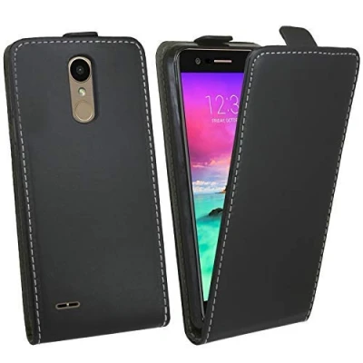 Abbildung von cofi1453® Flip Case kompatibel mit LG K11 Handy Tasche vertikal aufklappbar Schutzhülle Klapp Hülle Schwarz