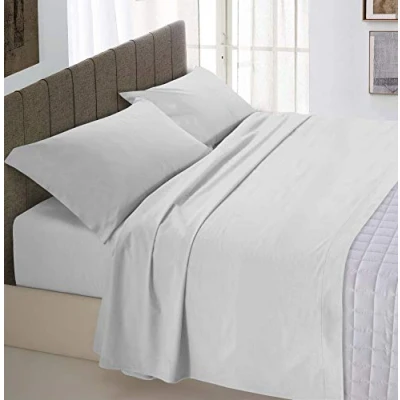 Abbildung von Italian Bed Linen Max Color Bettwäsche Set, Hell Grau, Doppelte