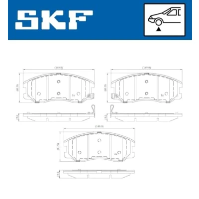 Abbildung von SKF VKBP 80811 A Bremsbelagsatz CHEVROLET: Captiva, OPEL: Antara