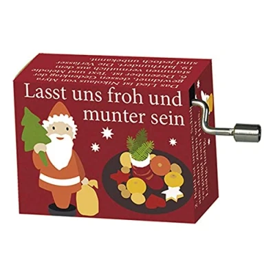 Abbildung von Fridolin Spieluhr Lasst Uns froh und munter Sein Mini Drehorgel Kurbelwerk Weihnachten