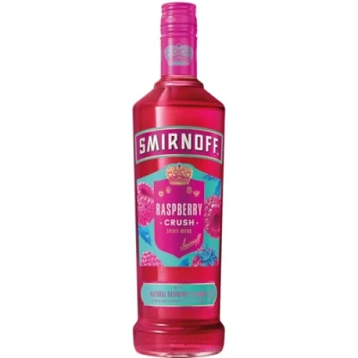 Abbildung von Smirnoff Raspberry Crush Wodka mit Fruchtgeschmack erfrischend volles Aroma ideal für Cocktails und Longdrinks meisterhaft destilliert auf englischem Boden 25% vol. 700ml Flasche