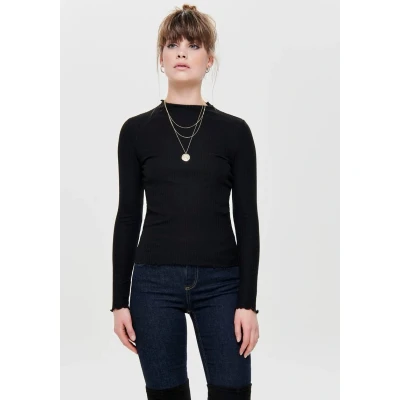 Abbildung von ONLY Onlemma HIGH NECK NOOS JRS Langarmshirt, Damen, Größe: XL, Black