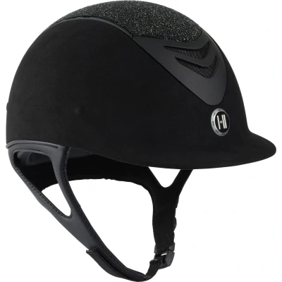 Abbildung von OneK Reithelm Defender Elegance Chamude Glitzer Schwarz 1
